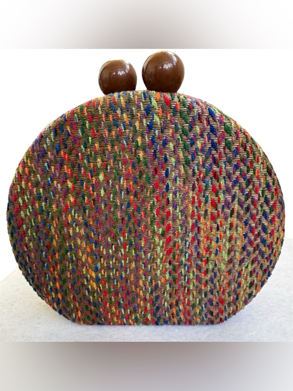 Clutch - Herringbone Vintage Inspired Design and Condition. Chain Strap Included